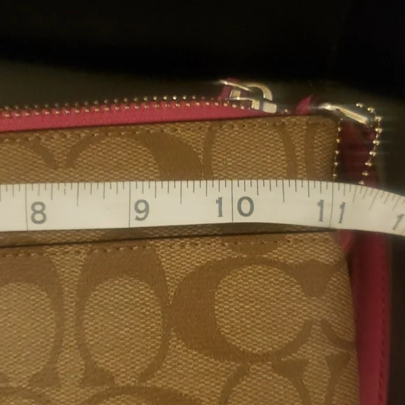 Coach Signature Brown and Pink Crossbody Bag EUC - Picture 8 of 9